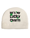 He's My Lucky Charm - Matching Couples Design Child Fleece Beanie Cap Hat by TooLoud-Beanie-TooLoud-White-One-Size-Fits-Most-Davson Sales