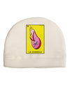 La Chancla Loteria Solid Adult Fleece Beanie Cap Hat by-Beanie-TooLoud-White-One-Size-Fits-Most-Davson Sales