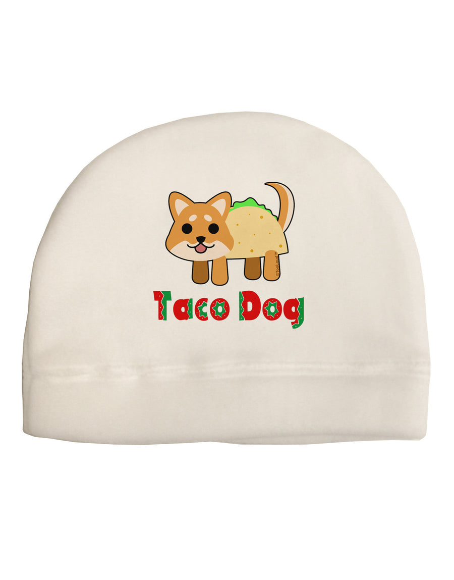 Cute Taco Dog Text Adult Fleece Beanie Cap Hat-Beanie-TooLoud-White-One-Size-Fits-Most-Davson Sales