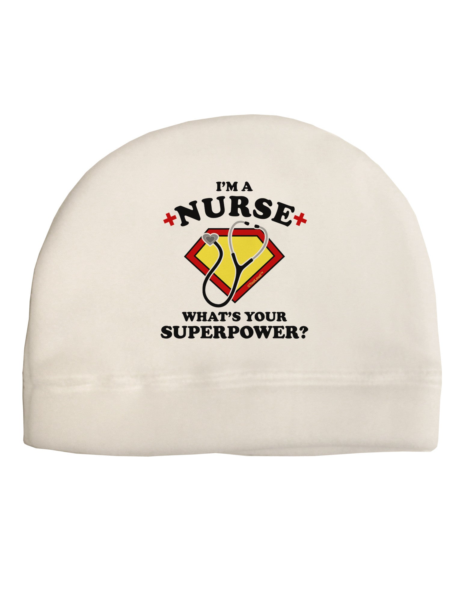 Nurse - Superpower Adult Fleece Beanie Cap Hat-Beanie-TooLoud-White-One-Size-Fits-Most-Davson Sales