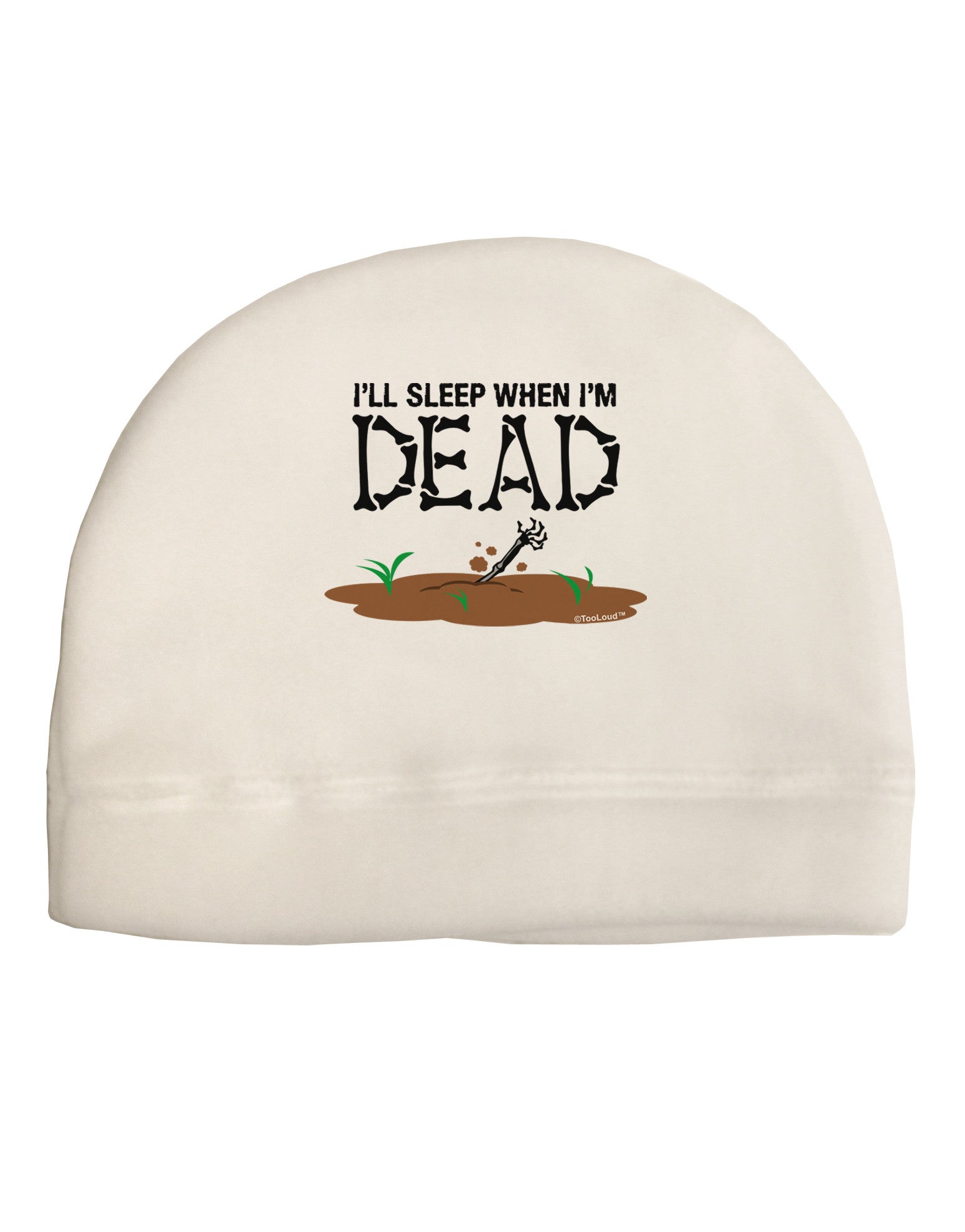 Sleep When Dead Child Fleece Beanie Cap Hat-Beanie-TooLoud-White-One-Size-Fits-Most-Davson Sales