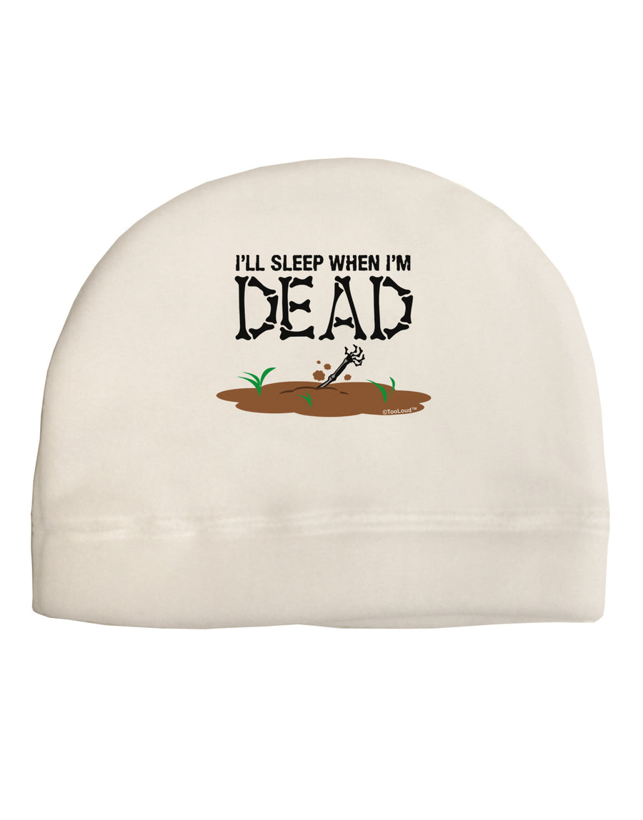 Sleep When Dead Child Fleece Beanie Cap Hat-Beanie-TooLoud-White-One-Size-Fits-Most-Davson Sales