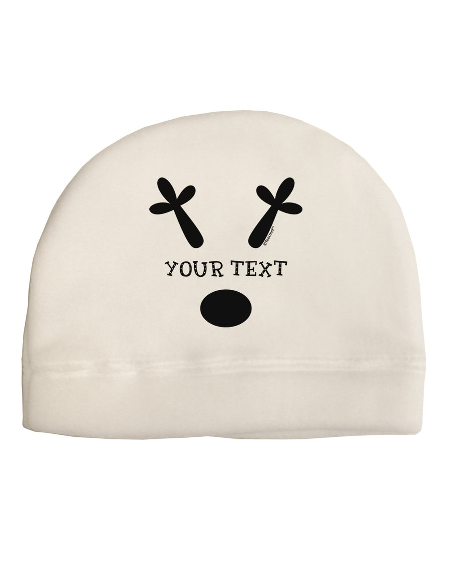 Personalized Matching Reindeer Family Design - Your Text Adult Fleece Beanie Cap Hat-Beanie-TooLoud-White-One-Size-Fits-Most-Davson Sales