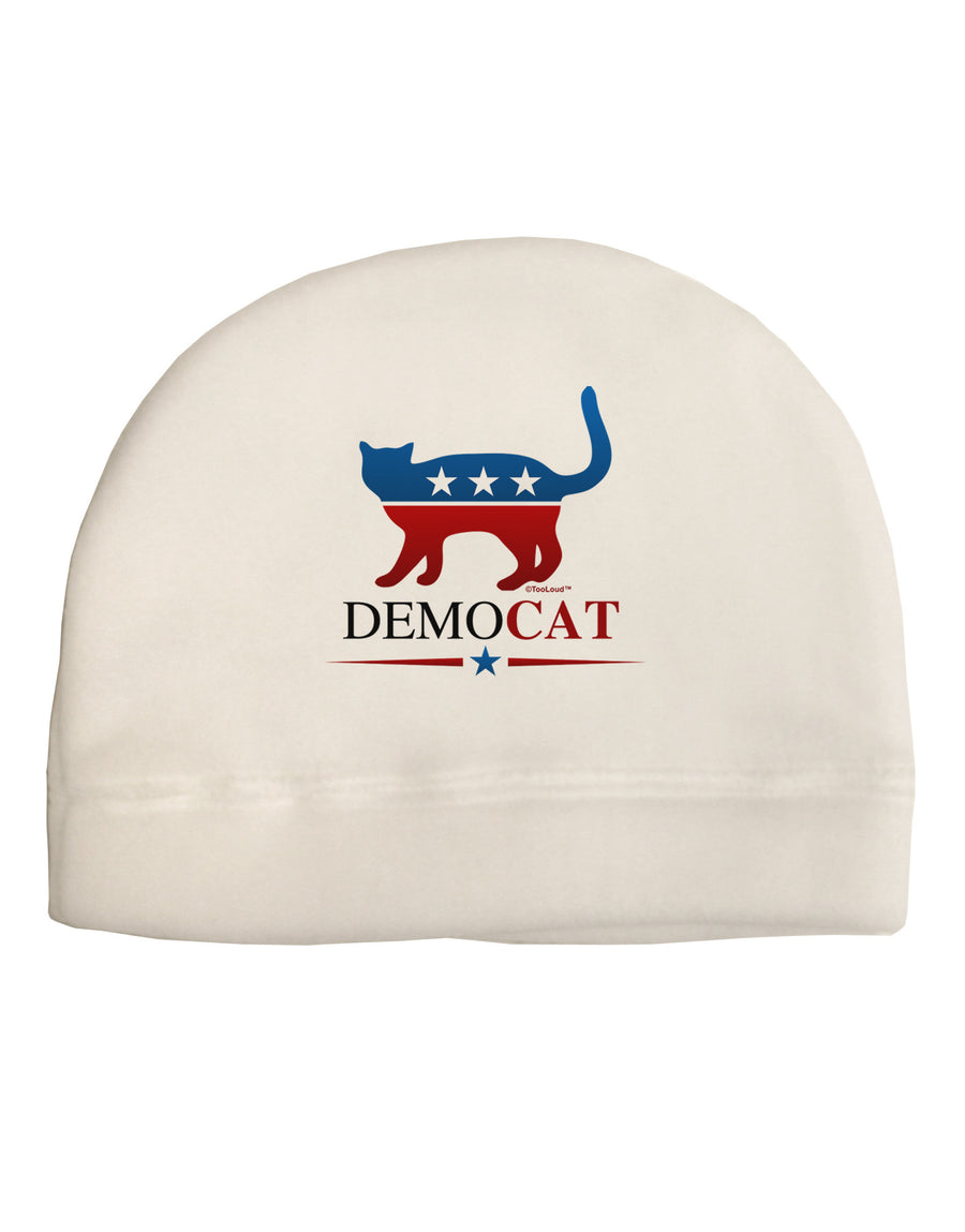 DemoCAT Adult Fleece Beanie Cap Hat-Beanie-TooLoud-White-One-Size-Fits-Most-Davson Sales