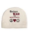 Declare War on Negativity Adult Fleece Beanie Cap Hat by-Beanie-TooLoud-White-One-Size-Fits-Most-Davson Sales