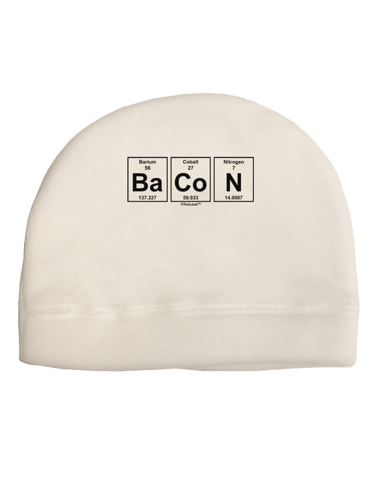 Bacon Periodic Table of Elements Adult Fleece Beanie Cap Hat by TooLoud-Beanie-TooLoud-White-One-Size-Fits-Most-Davson Sales