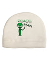 Peace Man Alien Child Fleece Beanie Cap Hat-Beanie-TooLoud-White-One-Size-Fits-Most-Davson Sales