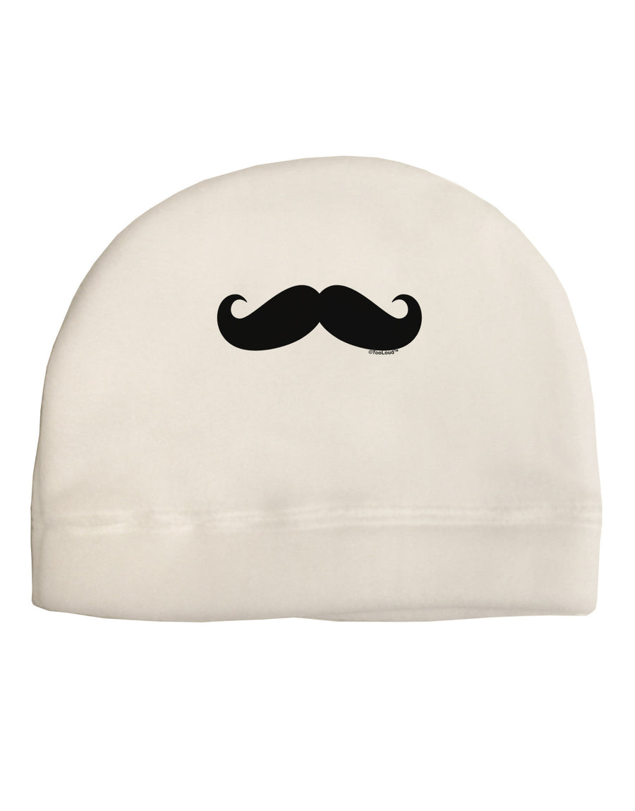 Big Fancy Mustache Adult Fleece Beanie Cap Hat-Beanie-TooLoud-White-One-Size-Fits-Most-Davson Sales