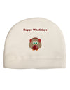 Happy Wholidays Winter Owl With Earmuffs Child Fleece Beanie Cap Hat-Beanie-TooLoud-White-One-Size-Fits-Most-Davson Sales