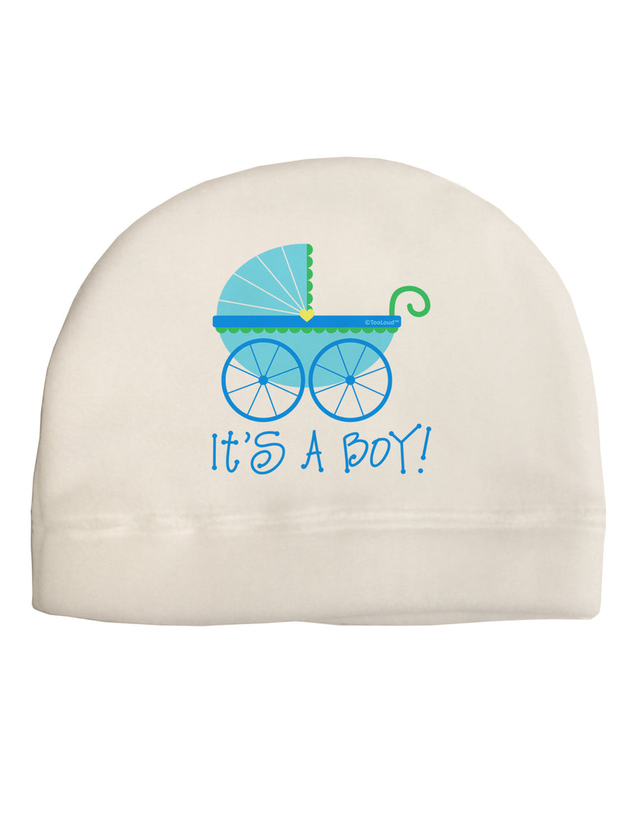 It's a Boy - Baby Boy Carriage Adult Fleece Beanie Cap Hat-Beanie-TooLoud-White-One-Size-Fits-Most-Davson Sales