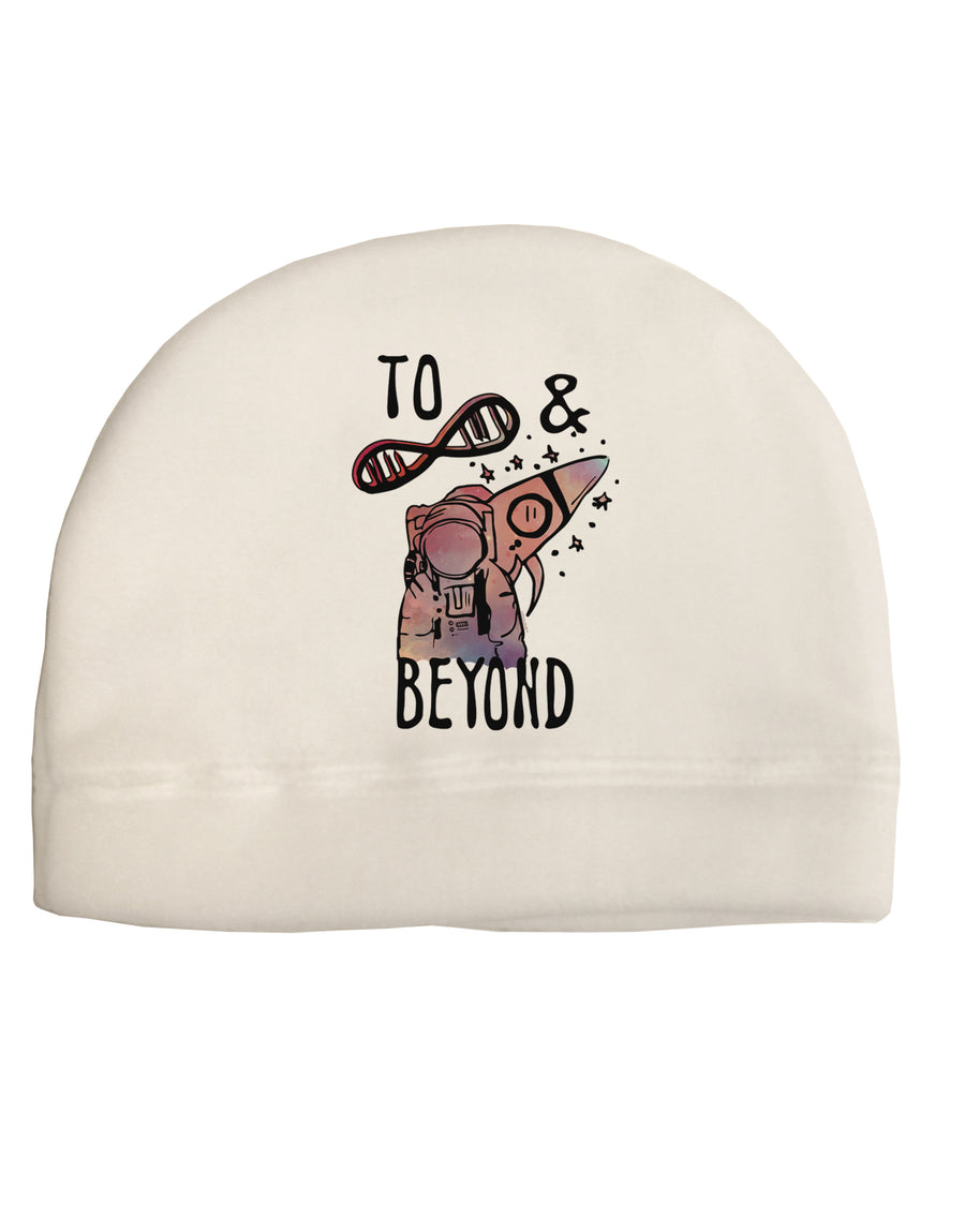 TooLoud To infinity and beyond Adult Fleece Beanie Cap Hat-Beanie-TooLoud-White-One-Size-Fits-Most-Davson Sales