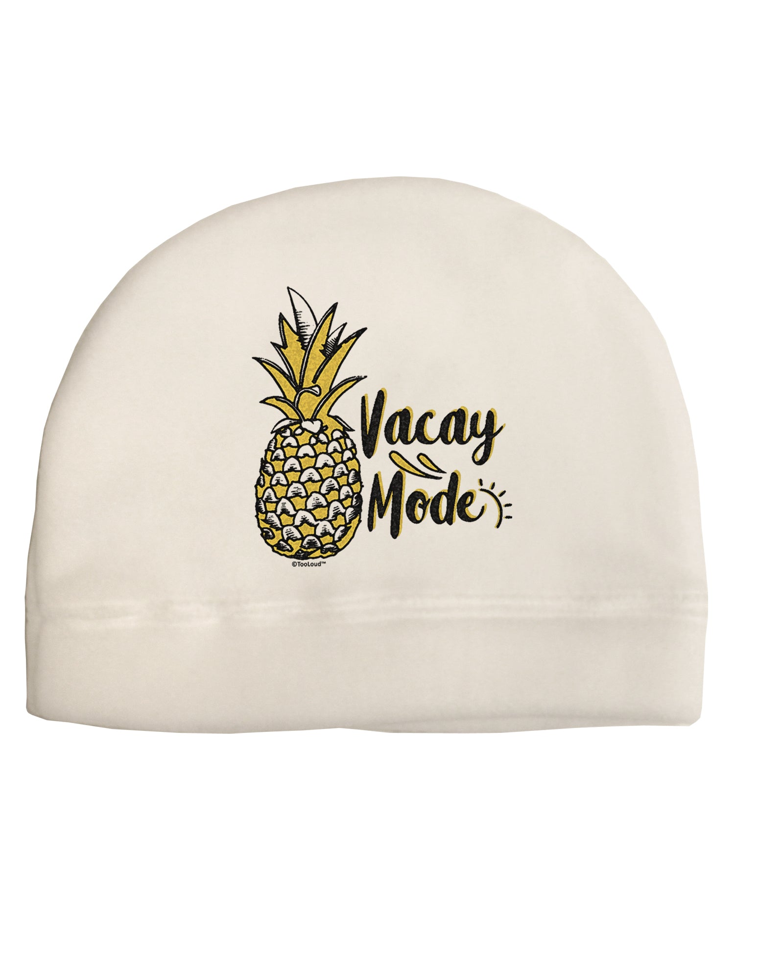 Vacay Mode Pinapple Adult Fleece Beanie Cap Hat-Beanie-TooLoud-White-One-Size-Fits-Most-Davson Sales