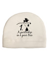 Partridge In A Pear Tree Text Adult Fleece Beanie Cap Hat-Beanie-TooLoud-White-One-Size-Fits-Most-Davson Sales