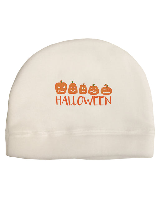 Halloween Pumpkins Adult Fleece Beanie Cap Hat-Beanie-TooLoud-White-One-Size-Fits-Most-Davson Sales