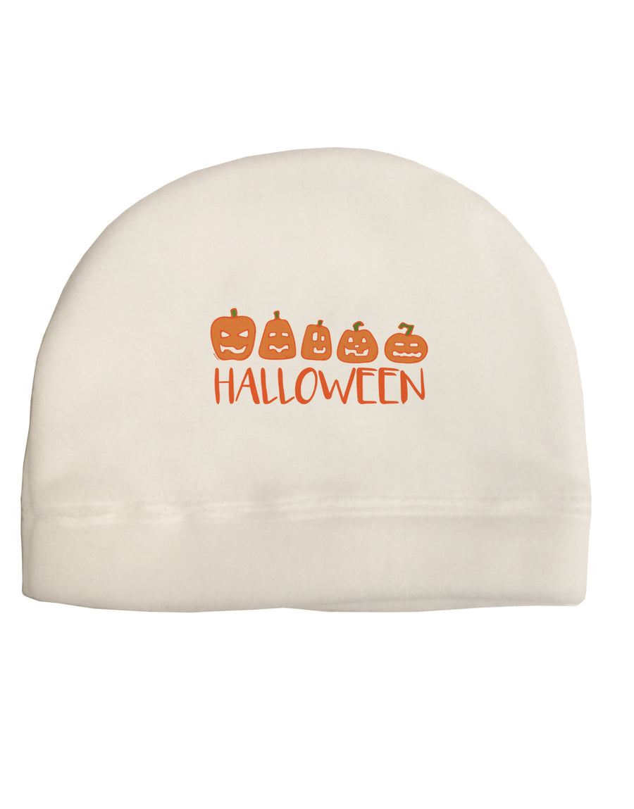 Halloween Pumpkins Adult Fleece Beanie Cap Hat-Beanie-TooLoud-White-One-Size-Fits-Most-Davson Sales