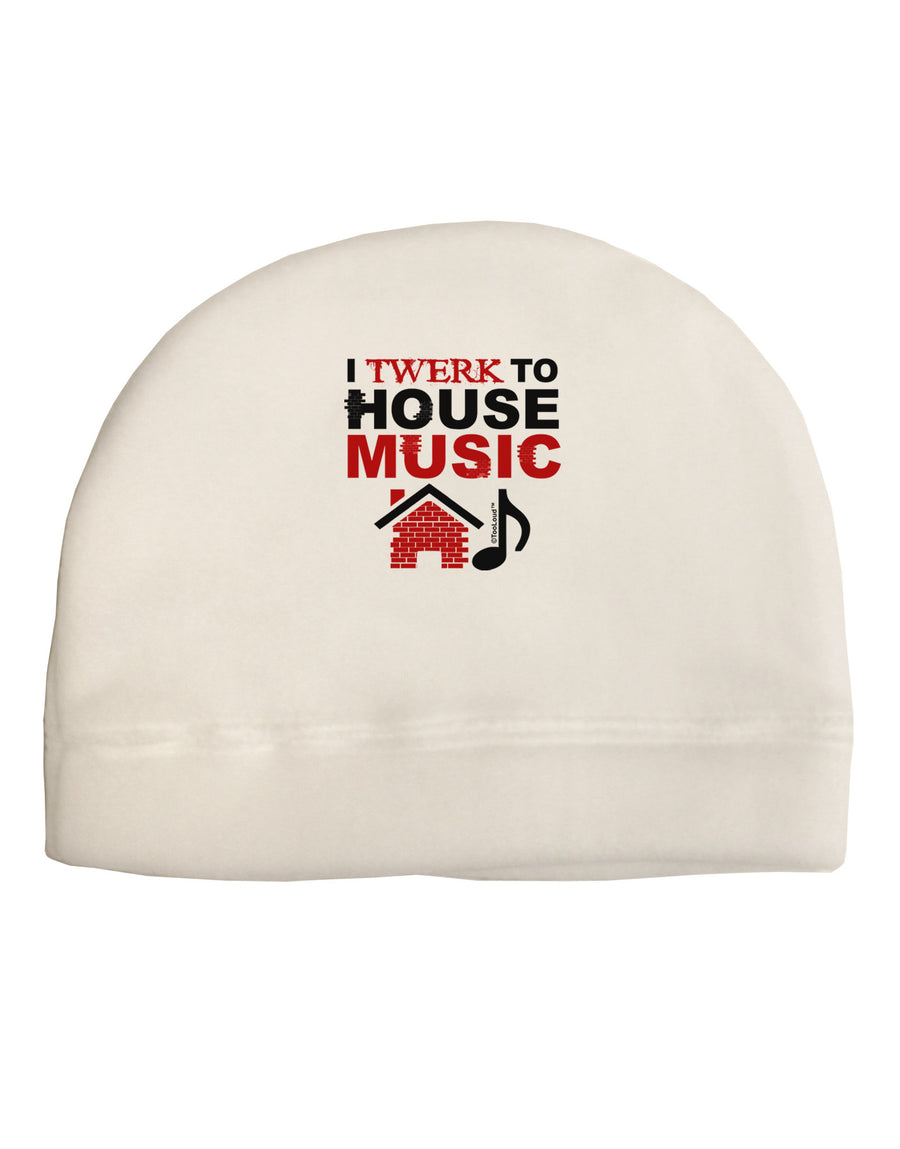 Twerk To House Adult Fleece Beanie Cap Hat-Beanie-TooLoud-White-One-Size-Fits-Most-Davson Sales