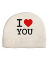 I Heart You Adult Fleece Beanie Cap Hat-Beanie-TooLoud-White-One-Size-Fits-Most-Davson Sales