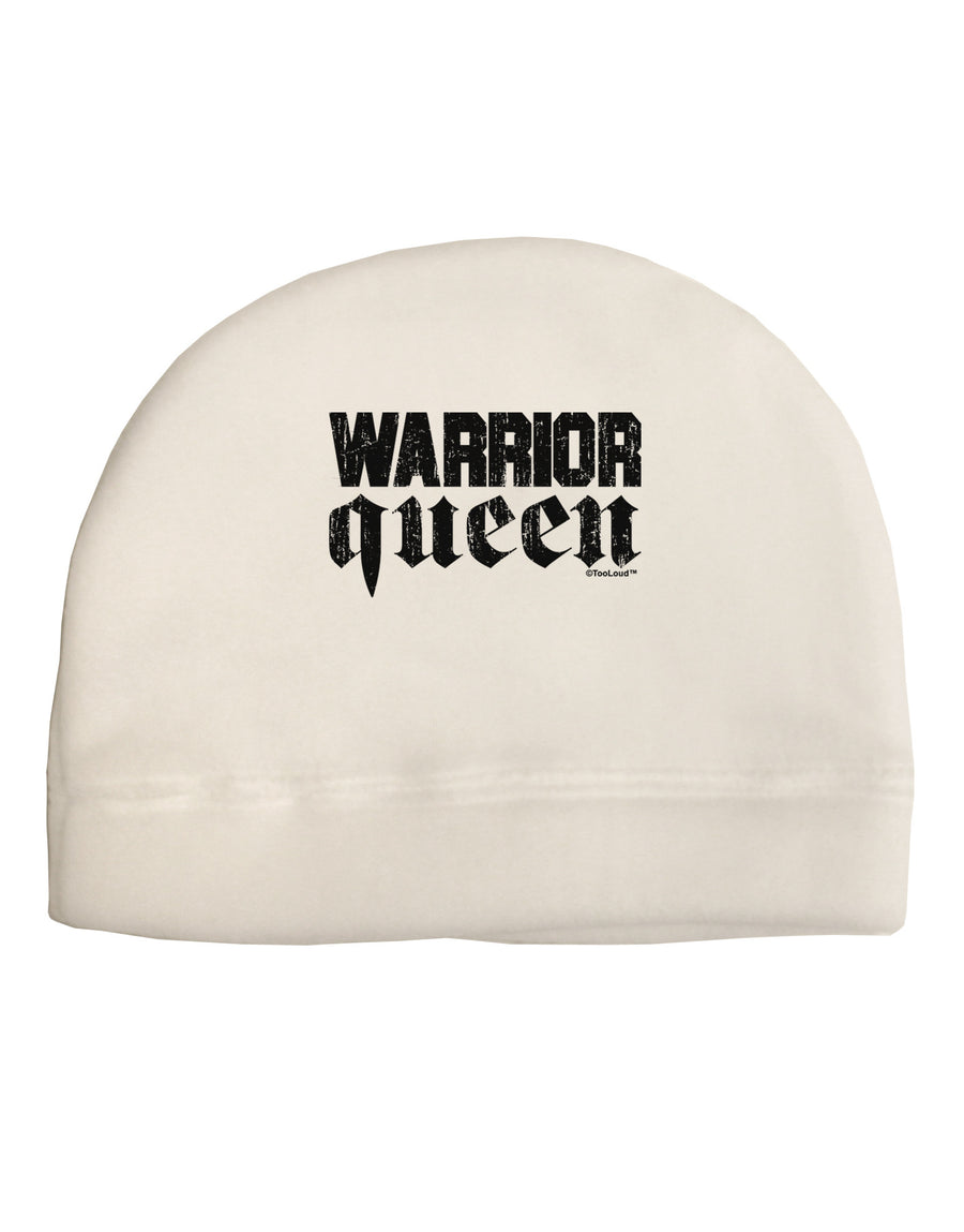 Warrior Queen Script Adult Fleece Beanie Cap Hat-Beanie-TooLoud-White-One-Size-Fits-Most-Davson Sales