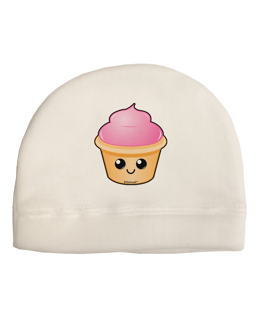 Cute Cupcake Design #2 Adult Fleece Beanie Cap Hat by TooLoud-Beanie-TooLoud-White-One-Size-Fits-Most-Davson Sales