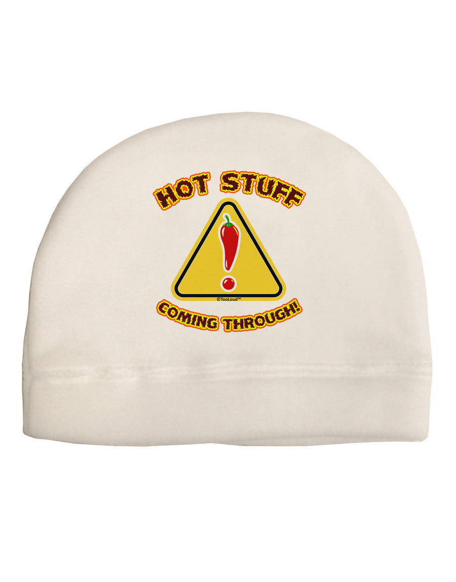 Hot Stuff Coming Through Adult Fleece Beanie Cap Hat-Beanie-TooLoud-White-One-Size-Fits-Most-Davson Sales