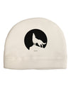 Wolf Howling at the Moon - Design #1 Adult Fleece Beanie Cap Hat by TooLoud-Beanie-TooLoud-White-One-Size-Fits-Most-Davson Sales