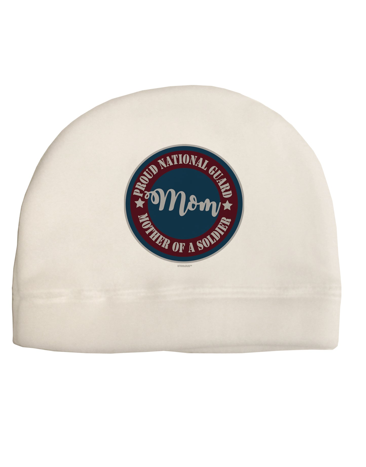 TooLoud Proud National Guard Mom Adult Fleece Beanie Cap Hat-Beanie-TooLoud-White-One-Size-Fits-Most-Davson Sales