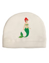 Mermaid Design - Green Child Fleece Beanie Cap Hat-Beanie-TooLoud-White-One-Size-Fits-Most-Davson Sales