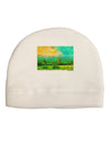 Mountain Sunset Watercolor Child Fleece Beanie Cap Hat-Beanie-TooLoud-White-One-Size-Fits-Most-Davson Sales