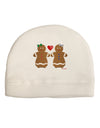 Gingerbread Woman Couple Adult Fleece Beanie Cap Hat by TooLoud-Beanie-TooLoud-White-One-Size-Fits-Most-Davson Sales