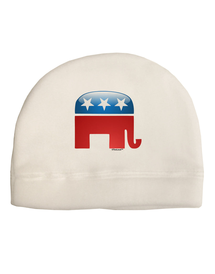 Republican Bubble Symbol Child Fleece Beanie Cap Hat-Beanie-TooLoud-White-One-Size-Fits-Most-Davson Sales