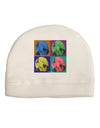 Three Wolves Howling - Pop-Art #2 Child Fleece Beanie Cap Hat by TooLoud-Beanie-TooLoud-White-One-Size-Fits-Most-Davson Sales