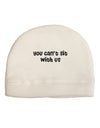 You Can't Sit With Us Cute Text Adult Fleece Beanie Cap Hat-Beanie-TooLoud-White-One-Size-Fits-Most-Davson Sales