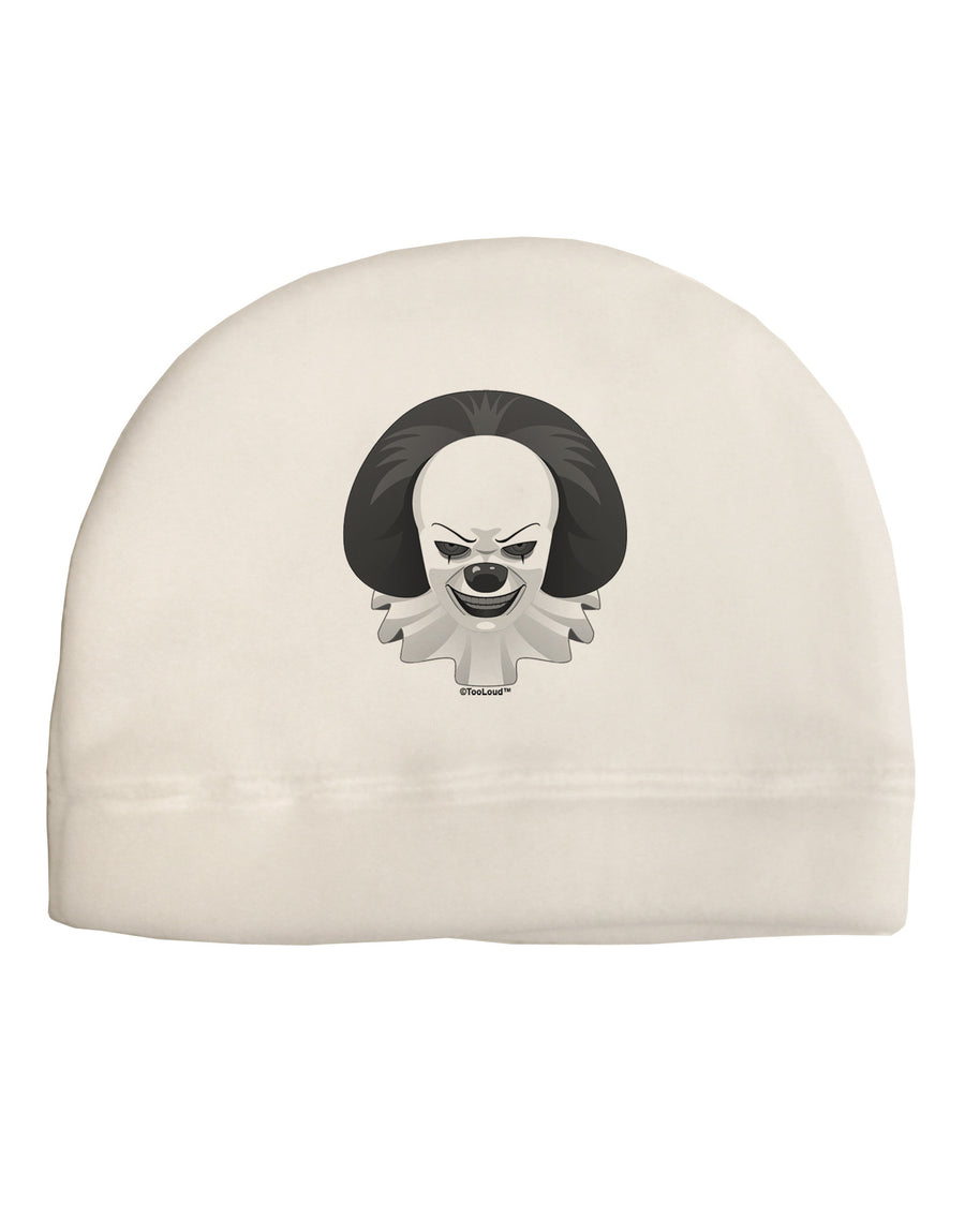 Scary Clown Grayscale Child Fleece Beanie Cap Hat-Beanie-TooLoud-White-One-Size-Fits-Most-Davson Sales