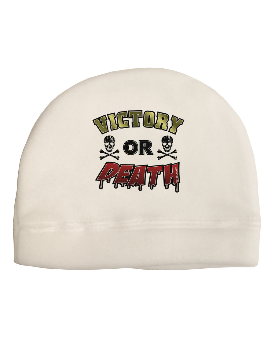 Victory Or Death Adult Fleece Beanie Cap Hat-Beanie-TooLoud-White-One-Size-Fits-Most-Davson Sales