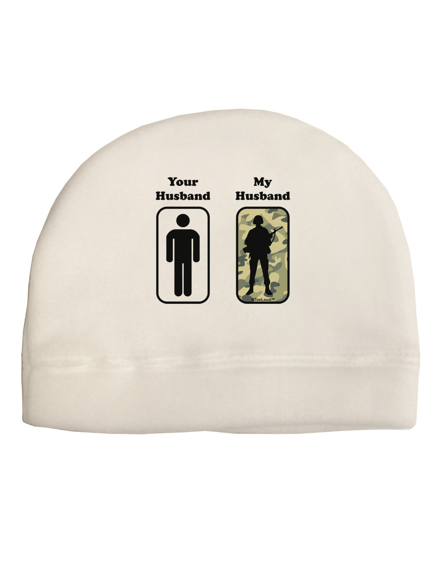 TooLoud Your Husband My Husband Adult Fleece Beanie Cap Hat-Beanie-TooLoud-White-One-Size-Fits-Most-Davson Sales