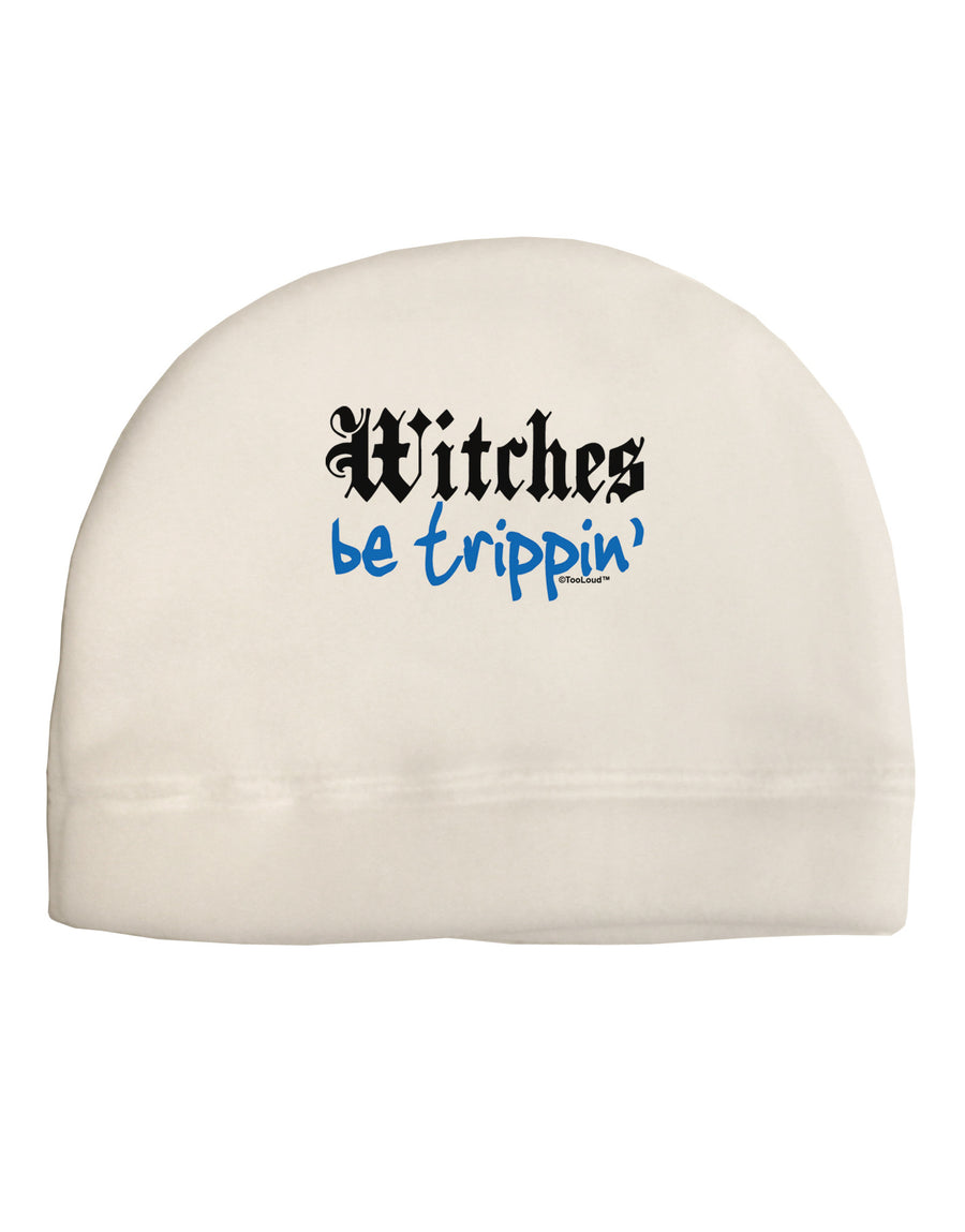 TooLoud Witches Be Trippin Blue Child Fleece Beanie Cap Hat-Beanie-TooLoud-White-One-Size-Fits-Most-Davson Sales