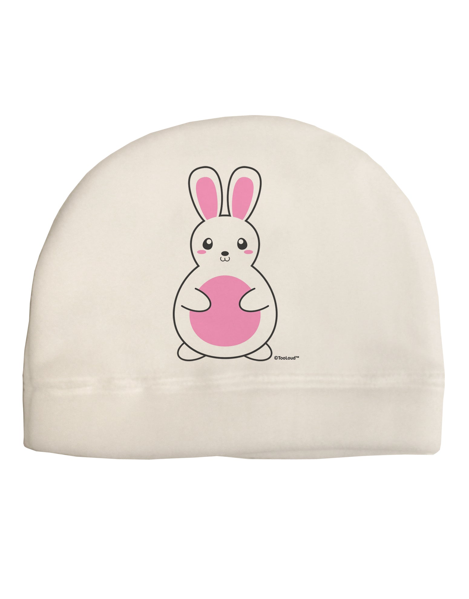 Cute Easter Bunny - Pink Adult Fleece Beanie Cap Hat by TooLoud-Beanie-TooLoud-White-One-Size-Fits-Most-Davson Sales