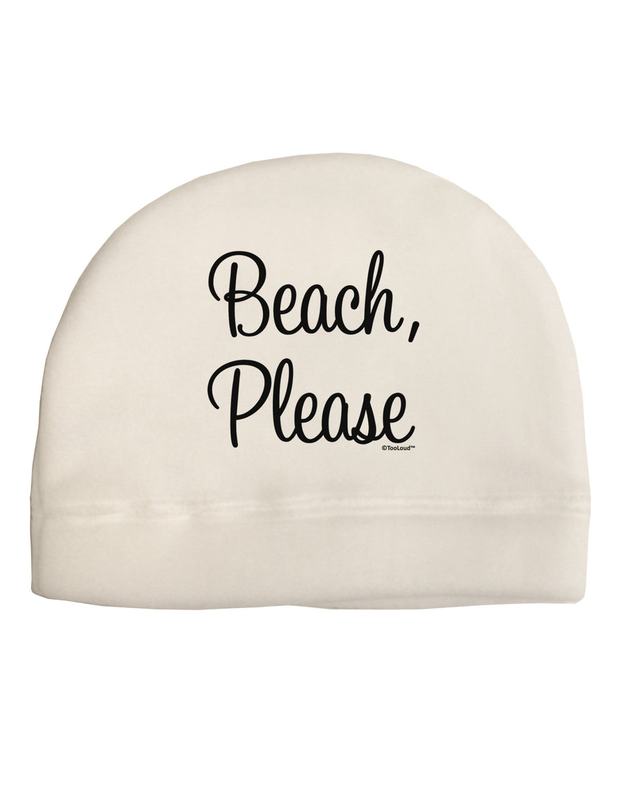 Beach Please Child Fleece Beanie Cap Hat-Beanie-TooLoud-White-One-Size-Fits-Most-Davson Sales