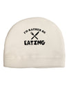 I'd Rather Be Eating Adult Fleece Beanie Cap Hat-Beanie-TooLoud-White-One-Size-Fits-Most-Davson Sales