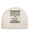 Merry Christmas Ya Filthy Animal Christmas Sweater Adult Fleece Beanie Cap Hat-Beanie-TooLoud-White-One-Size-Fits-Most-Davson Sales