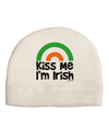 Irish Flag Rainbow - Kiss Me I'm Irish Adult Fleece Beanie Cap Hat by TooLoud-Beanie-TooLoud-White-One-Size-Fits-Most-Davson Sales