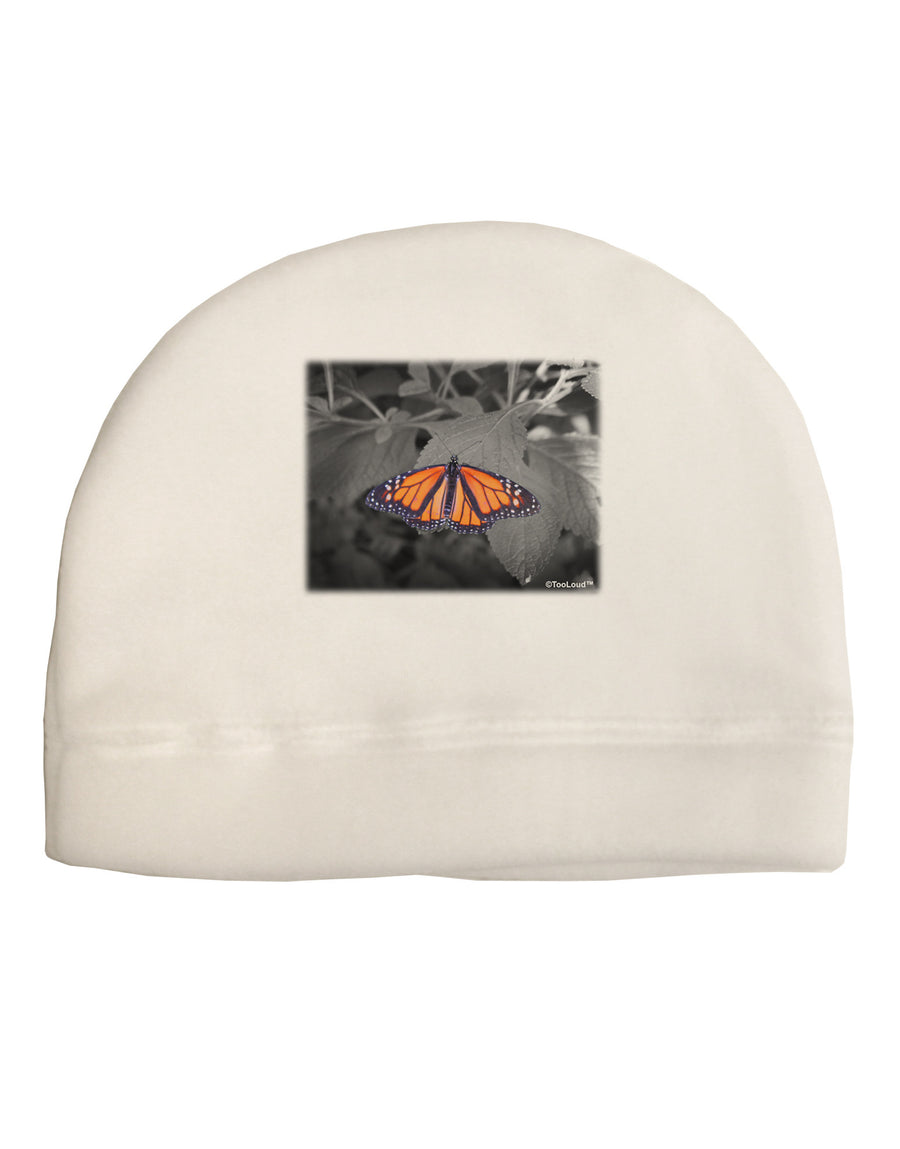 Monarch Butterfly Photo Adult Fleece Beanie Cap Hat-Beanie-TooLoud-White-One-Size-Fits-Most-Davson Sales