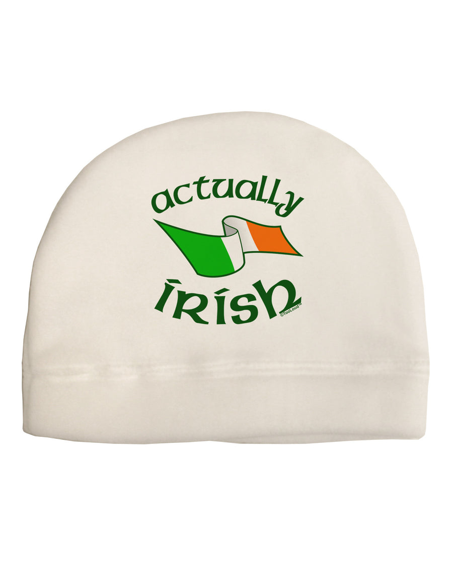 Actually Irish Adult Fleece Beanie Cap Hat-Beanie-TooLoud-White-One-Size-Fits-Most-Davson Sales