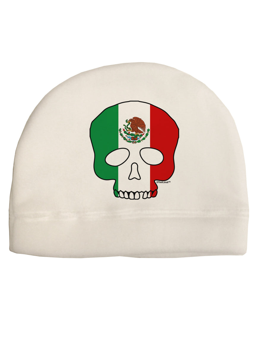 Skull Flag Mexico Child Fleece Beanie Cap Hat-Beanie-TooLoud-White-One-Size-Fits-Most-Davson Sales