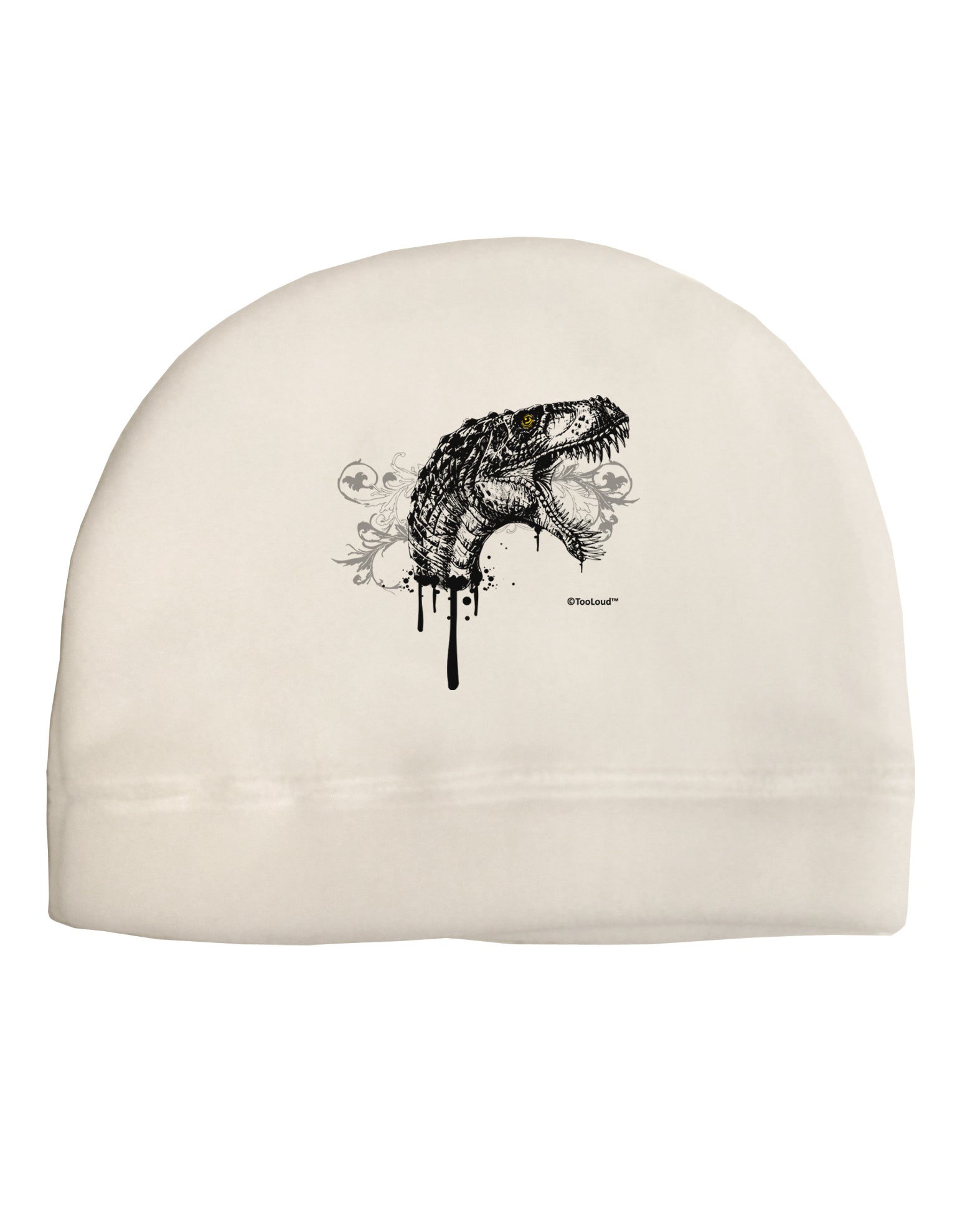 Artistic Ink Style Dinosaur Head Design Child Fleece Beanie Cap Hat by TooLoud-Beanie-TooLoud-White-One-Size-Fits-Most-Davson Sales