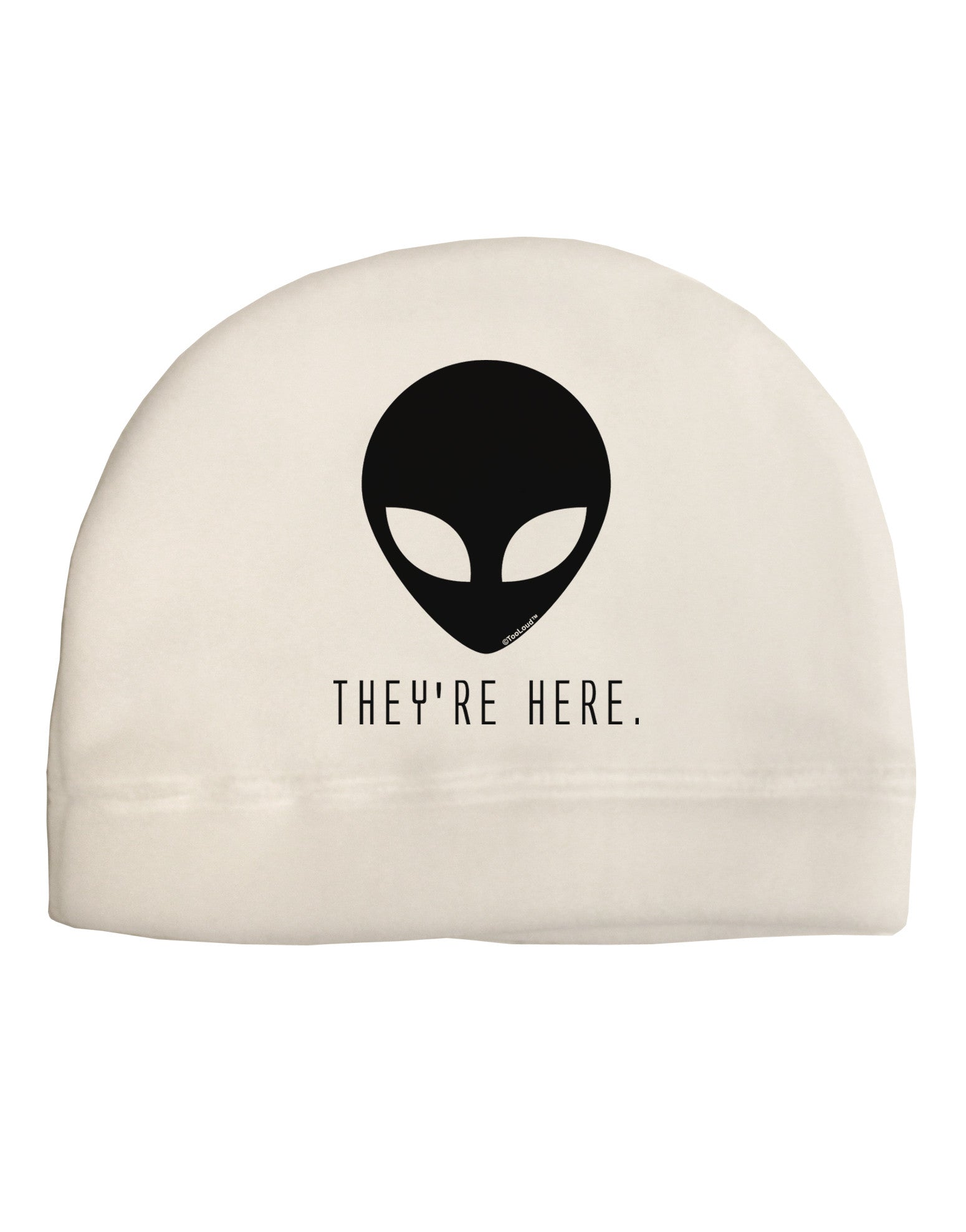 Alien They Are Here Adult Fleece Beanie Cap Hat-Beanie-TooLoud-White-One-Size-Fits-Most-Davson Sales