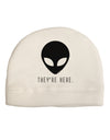 Alien They Are Here Adult Fleece Beanie Cap Hat-Beanie-TooLoud-White-One-Size-Fits-Most-Davson Sales
