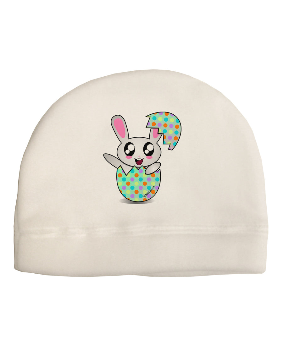 Bunny Hatching From Egg Child Fleece Beanie Cap Hat-Beanie-TooLoud-White-One-Size-Fits-Most-Davson Sales