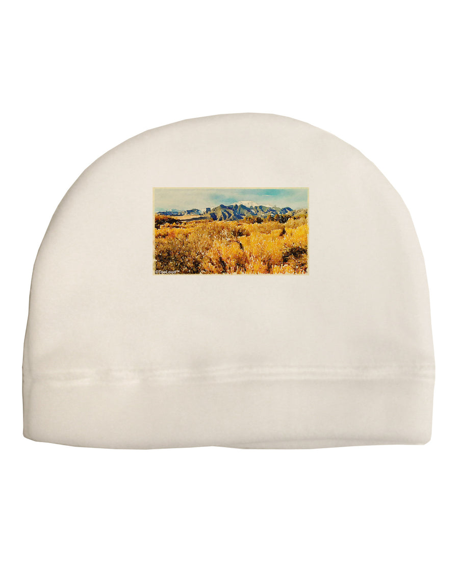 Mountain Forest Park Watercolor Adult Fleece Beanie Cap Hat-Beanie-TooLoud-White-One-Size-Fits-Most-Davson Sales