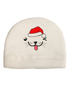 Kyu-T Face Puppino Santa Boy Dog Adult Fleece Beanie Cap Hat-Beanie-TooLoud-White-One-Size-Fits-Most-Davson Sales